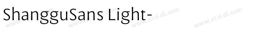 ShangguSans Light字体转换